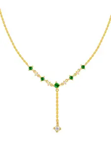 GIVA Sterling Silver Gold-Plated Necklace