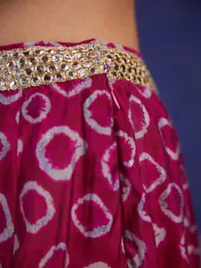 Gajra Gang Mirror Work Ready to Wear Lehenga & Blouse With Dupatta