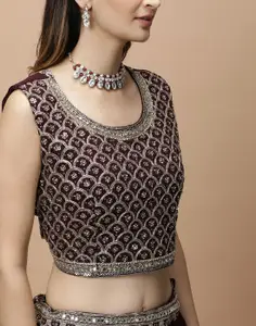 Vervee Couture Embellished Beads and Stones Ready to Wear Lehenga & Blouse With Dupatta