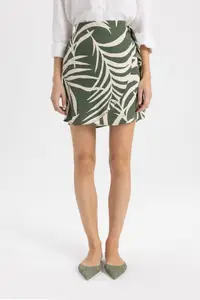 DeFacto Printed A-Line Mini Skirt