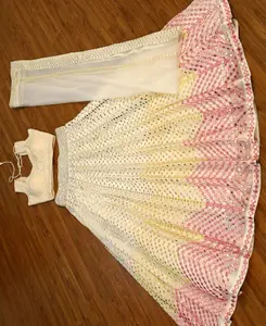 Rujave Embellished Thread Work Semi-Stitched Lehenga & Unstitched Blouse With Dupatta