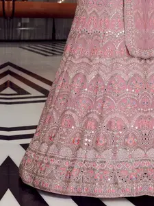 Fusionic Embroidered Semi-Stitched Lehenga & Unstitched Blouse With Dupatta