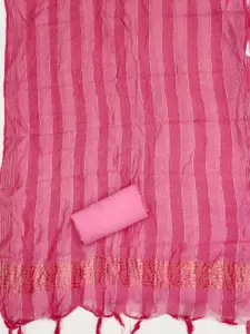 Panzora Floral Woven Design Dola Silk Unstitched Dress Material