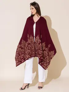 KEIKO Self Design Open Front Acrylic Shrug