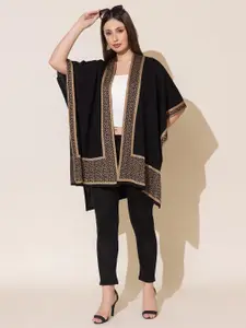 KEIKO Printed Open Front Acrylic Shrug