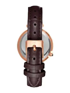 KENNETH SCOTT Women Embellished Dial Textured Straps Reset Time Analogue Watch K24510-RLDW