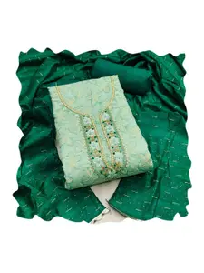 Maroosh Floral Embellished Beads and Stones Unstitched Dress Material