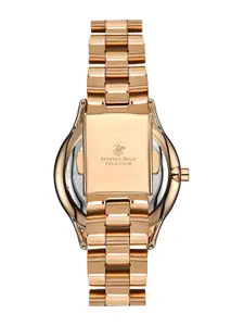 Beverly Hills Polo Club Women Embellished Dial & Bracelet Style Analogue Watch BP1321Y.410
