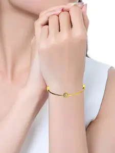 FEMMIBELLA Women Cubic Zirconia Gold-Plated Bangle-Style Bracelet