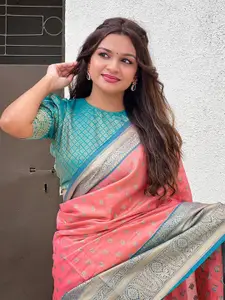 Kalista Woven Design Zari Silk Blend Saree