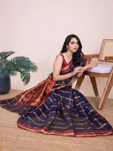 Kalista Checked Zari Saree