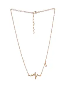 DressBerry Silver Toned Set Of 2 Heart Shaped Pendants With Chains