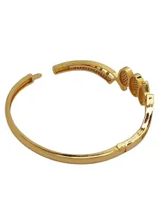 FEMMIBELLA Women Cubic Zirconia Gold-Plated Kada Bracelet