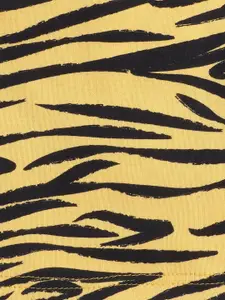 taffykids Girls Animal Printed One Shoulder Pure Cotton Crop Top with Shorts