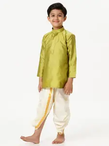 Ramraj Boys Solid Long Sleeve Kurta with Panchakacham