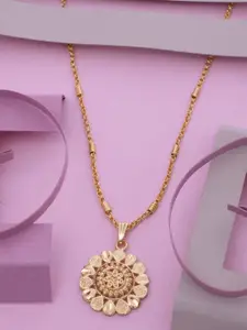Ramdev Art Fashion Jwellery Gold-Plated Pendant With Chain