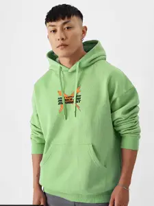 Crazymonk Men Bakugo Katsuki X Strafe Panzer Oversized Hoodie - Pista Green - L Sweatshirt