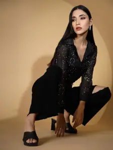 Global Republic Women Comfort Fit Spread Collar Abstract Printed Casual Shirt