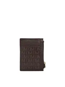 Da Milano Men Brand Logo Textured Leather Money Clip