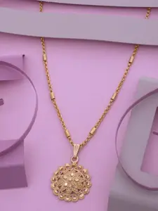 Ramdev Art Fashion Jwellery Gold-Plated Pendants With Chain