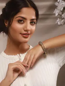 Saraf RS Jewellery Rhodium-Plated Bangle-Style Bracelet