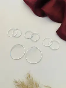 ABDESIGNS Set of 4 Silver-Plated Adjustable Toe Rings