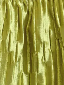 taffykids Girls Velvet Pleated Crop Top