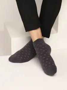 Blackberrys Men Pack Of 3 Patterned Cotton Ankle-Length Socks