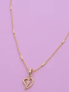 Ramdev Art Fashion Jwellery Gold-Plated Contemporary Pendant With Chain