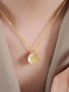 Just Lil Things Stone Studded Pendant With Chain