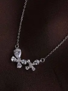 PALMONAS Sterling Silver Rhodium-Plated Necklace