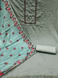 Maroosh Floral Printed Sequinned Unstitched Dress Material