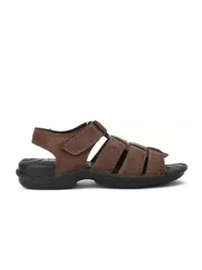 Lee Cooper Men Leather Velcro Comfort Sandals