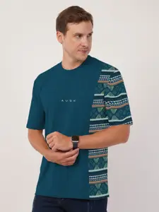 AUSK Front Printed Half Sleeve Round Neck Tshirt