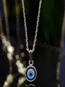 UNIVERSITY TRENDZ Silver-Plated Contemporary Beaded Pendant with Chain