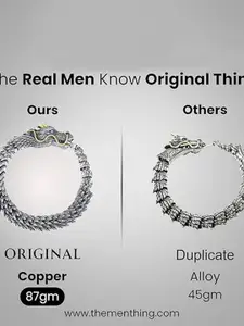 THE MEN THING Men Oxidised Kada Bracelet