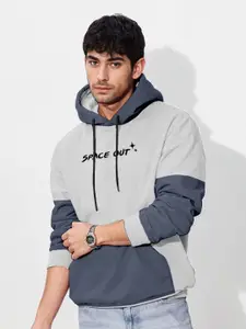 Crazymonk Men Printed Hooded Sweatshirt