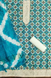 Maroosh Ethnic Motifs Printed Sequinned Cotton Unstitched Dress Material