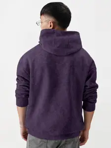 Crazymonk Men Printed Hooded Sweatshirt