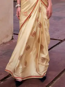 DEVATITHI Floral Satin Saree