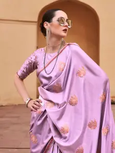 DEVATITHI Woven Design Zari Satin Saree