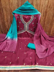 Maroosh Floral Embroidered Sequinned Unstitched Dress Material