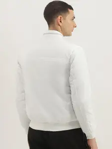 United Colors of Benetton Men Mock Collar Solid Casual Bomber Jacket