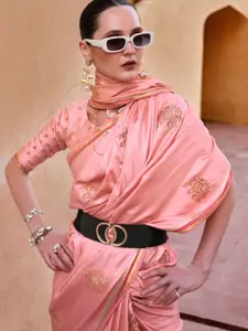 DEVATITHI Woven Design Zari Satin Saree