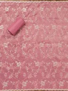 Koskii Floral Embroidered Sequinned Unstitched Dress Material