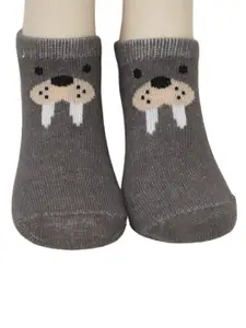 Yellow Bee Boys Pack Of 2 Patterned Cotton Ankle-Length Socks