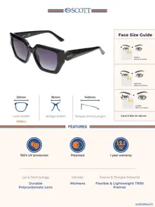 SCOTT Women Square Sunglasses with UV Protected Lens 8903232277566