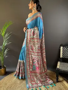 Mitera Women Ethnic Motifs Printed Tussar Saree