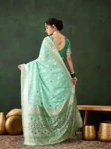 Mitera Ethnic Motifs Woven Design Zari Saree