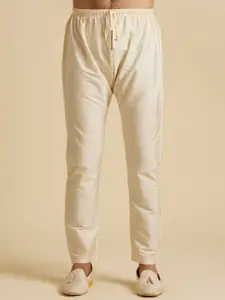 Manyavar Mandarin Collar Abstract Dyed Straight Kurta with Pyjama